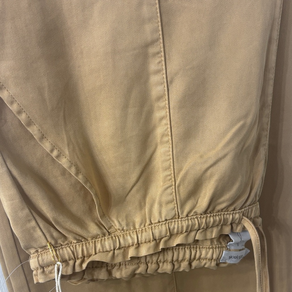 Joie Lyocell Tan Drawstring Pants Retro Bohemian Hippy Style NWT L - Picture 2 of 10